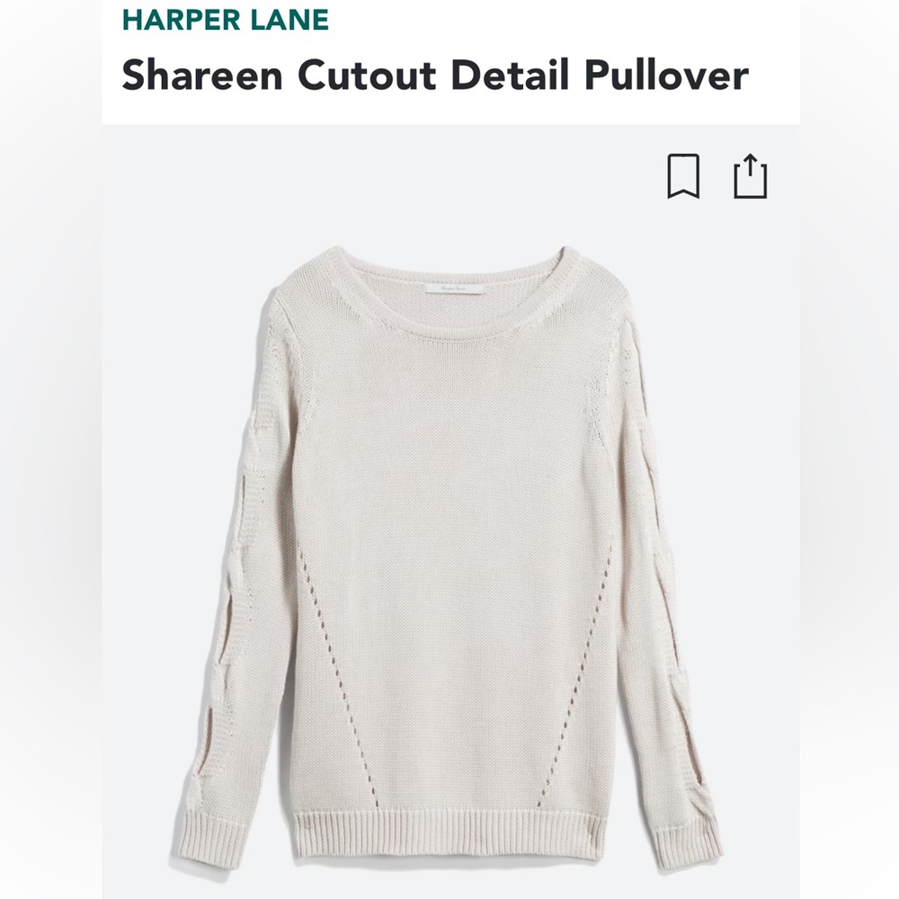 Harper lane Shareen cutout detail sweater size large VGUC